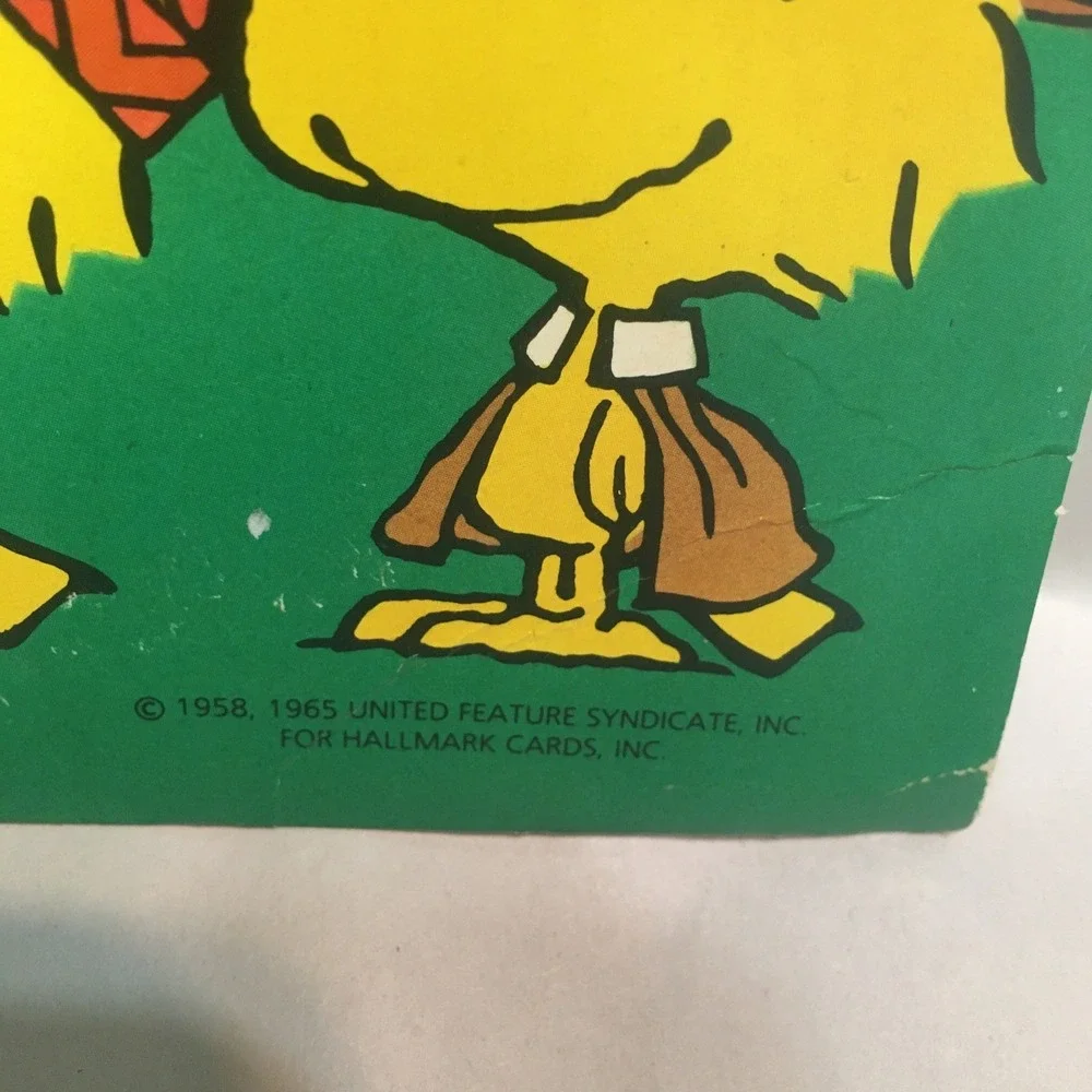 1965 Peanuts Snoopy & Woodstock Thanksgiving Die Cut Charles Schulz 12